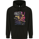 Extreme Race Motocross Dirt Bike Motorbike Mens 80% Cotton Hoodie Black