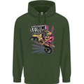 Extreme Race Motocross Dirt Bike Motorbike Mens 80% Cotton Hoodie Forest Green
