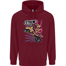 Extreme Race Motocross Dirt Bike Motorbike Mens 80% Cotton Hoodie Maroon