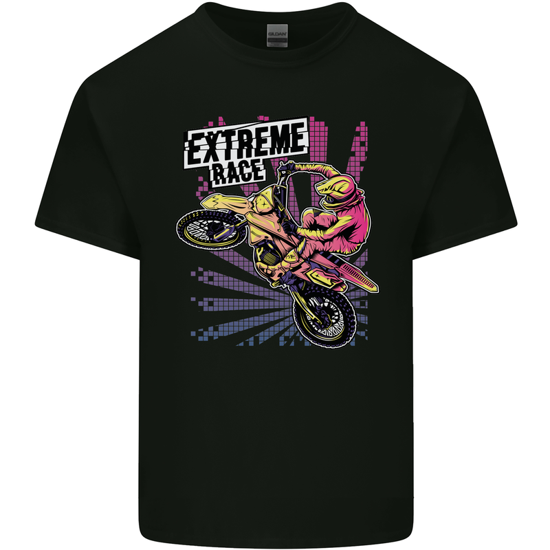 Extreme Race Motocross Dirt Bike Motorbike Mens Cotton T-Shirt Tee Top Black