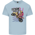 Extreme Race Motocross Dirt Bike Motorbike Mens Cotton T-Shirt Tee Top Light Blue