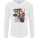 Extreme Race Motocross Dirt Bike Motorbike Mens Long Sleeve T-Shirt White