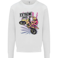 Extreme Race Motocross Dirt Bike Motorbike Mens Sweatshirt Jumper White