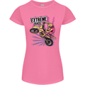 Extreme Race Motocross Dirt Bike Motorbike Womens Petite Cut T-Shirt Azalea