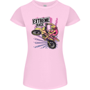 Extreme Race Motocross Dirt Bike Motorbike Womens Petite Cut T-Shirt Light Pink