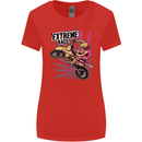 Extreme Race Motocross Dirt Bike Motorbike Womens Wider Cut T-Shirt Red
