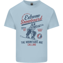 Extreme Snowboarding Snowboard Mens Cotton T-Shirt Tee Top Light Blue