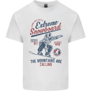 Extreme Snowboarding Snowboard Mens Cotton T-Shirt Tee Top White