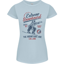 Extreme Snowboarding Snowboard Womens Petite Cut T-Shirt Light Blue