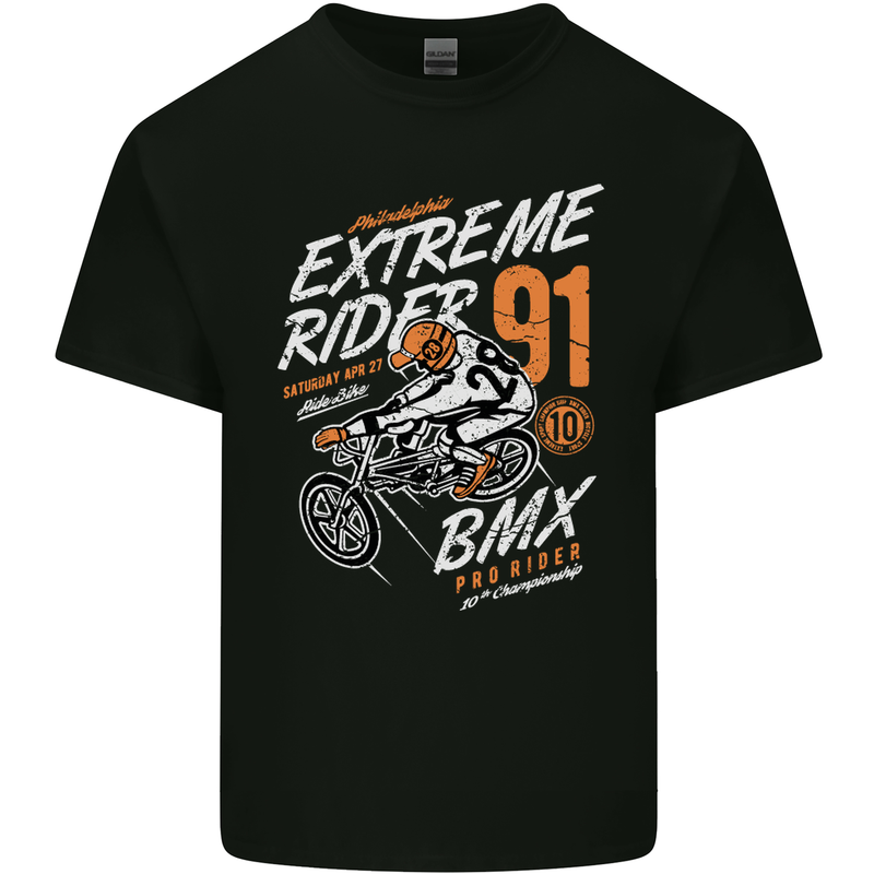 Extreme Sports BMX Rider Cycling Kids T-Shirt Childrens Black
