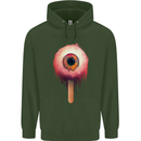 Eyesicle Horror Hangover Eye Gothic Demon Childrens Kids Hoodie Forest Green