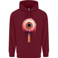 Eyesicle Horror Hangover Eye Gothic Demon Childrens Kids Hoodie Maroon