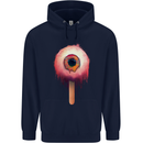 Eyesicle Horror Hangover Eye Gothic Demon Childrens Kids Hoodie Navy Blue