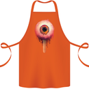 Eyesicle Horror Hangover Eye Gothic Demon Cotton Apron 100% Organic Orange