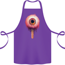 Eyesicle Horror Hangover Eye Gothic Demon Cotton Apron 100% Organic Purple