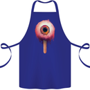 Eyesicle Horror Hangover Eye Gothic Demon Cotton Apron 100% Organic Royal Blue