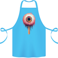 Eyesicle Horror Hangover Eye Gothic Demon Cotton Apron 100% Organic Turquoise