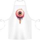 Eyesicle Horror Hangover Eye Gothic Demon Cotton Apron 100% Organic White