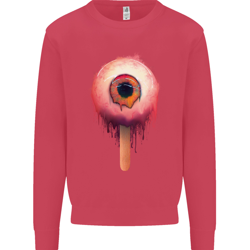 Eyesicle Horror Hangover Eye Gothic Demon Kids Sweatshirt Jumper Heliconia