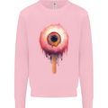 Eyesicle Horror Hangover Eye Gothic Demon Kids Sweatshirt Jumper Light Pink