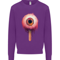 Eyesicle Horror Hangover Eye Gothic Demon Kids Sweatshirt Jumper Purple