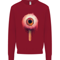 Eyesicle Horror Hangover Eye Gothic Demon Kids Sweatshirt Jumper Red