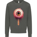 Eyesicle Horror Hangover Eye Gothic Demon Kids Sweatshirt Jumper Storm Grey