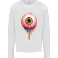 Eyesicle Horror Hangover Eye Gothic Demon Kids Sweatshirt Jumper White