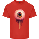 Eyesicle Horror Hangover Eye Gothic Demon Kids T-Shirt Childrens Red