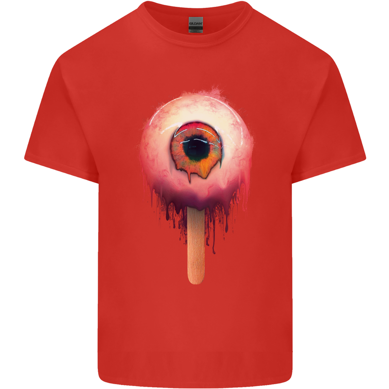 Eyesicle Horror Hangover Eye Gothic Demon Kids T-Shirt Childrens Red