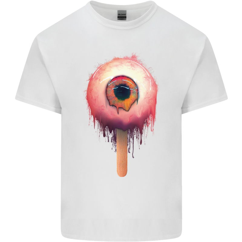 Eyesicle Horror Hangover Eye Gothic Demon Mens Cotton T-Shirt Tee Top White