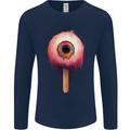 Eyesicle Horror Hangover Eye Gothic Demon Mens Long Sleeve T-Shirt Navy Blue