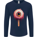 Eyesicle Horror Hangover Eye Gothic Demon Mens Long Sleeve T-Shirt Navy Blue