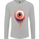 Eyesicle Horror Hangover Eye Gothic Demon Mens Long Sleeve T-Shirt Sports Grey