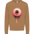 Eyesicle Horror Hangover Eye Gothic Demon Mens Sweatshirt Jumper Caramel Latte