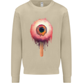 Eyesicle Horror Hangover Eye Gothic Demon Mens Sweatshirt Jumper Sand