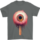 Eyesicle Horror Hangover Eye Gothic Demon Mens T-Shirt Cotton Gildan Charcoal
