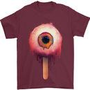 Eyesicle Horror Hangover Eye Gothic Demon Mens T-Shirt Cotton Gildan Maroon
