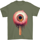 Eyesicle Horror Hangover Eye Gothic Demon Mens T-Shirt Cotton Gildan Military Green