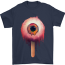Eyesicle Horror Hangover Eye Gothic Demon Mens T-Shirt Cotton Gildan Navy Blue