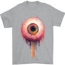 Eyesicle Horror Hangover Eye Gothic Demon Mens T-Shirt Cotton Gildan Sports Grey