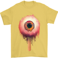 Eyesicle Horror Hangover Eye Gothic Demon Mens T-Shirt Cotton Gildan Yellow