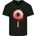 Eyesicle Horror Hangover Eye Gothic Demon Mens V-Neck Cotton T-Shirt Black