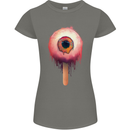 Eyesicle Horror Hangover Eye Gothic Demon Womens Petite Cut T-Shirt Charcoal
