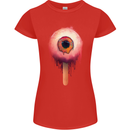 Eyesicle Horror Hangover Eye Gothic Demon Womens Petite Cut T-Shirt Red