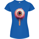 Eyesicle Horror Hangover Eye Gothic Demon Womens Petite Cut T-Shirt Royal Blue