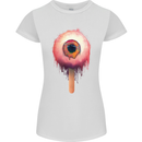 Eyesicle Horror Hangover Eye Gothic Demon Womens Petite Cut T-Shirt White