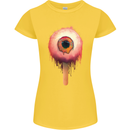 Eyesicle Horror Hangover Eye Gothic Demon Womens Petite Cut T-Shirt Yellow