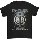 FA-THOR Funny Fathers Day Thor Dad Mens T-Shirt Cotton Gildan Black