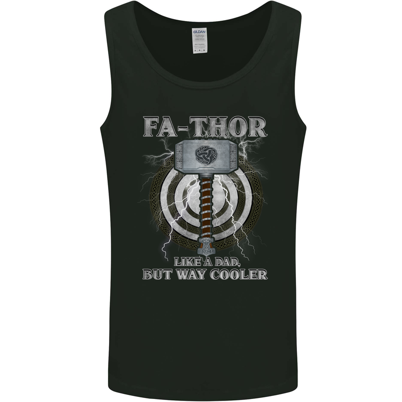 FA-THOR Funny Fathers Day Thor Dad Mens Vest Tank Top Black